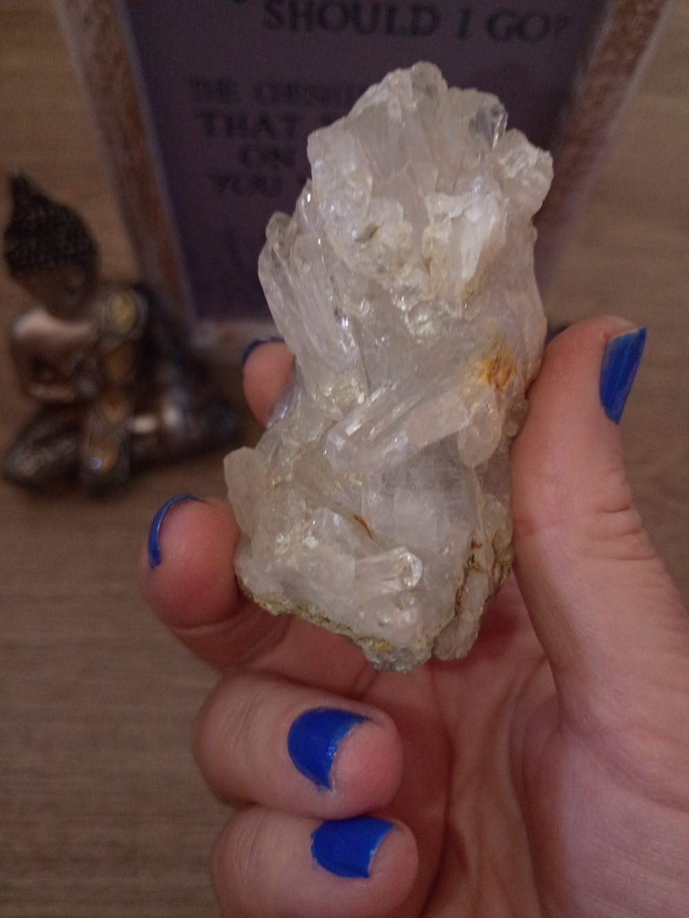 Double Terminated Clear Quartz Cluster From Brazil